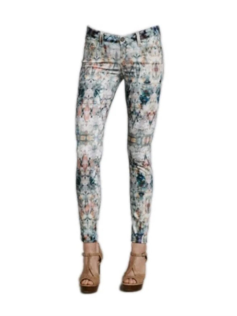 PAIGE Verdugo Ultra Skinny Jeans Sz 29 RARE Daydreamer Wash Tie Dye Multi-Color